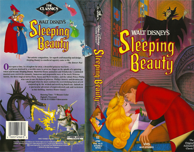 SLEEPING BEAUTY VHS COVER