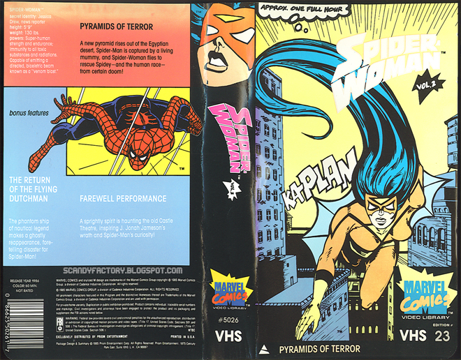 SPIDER WOMAN CARTOON VHS COVER
