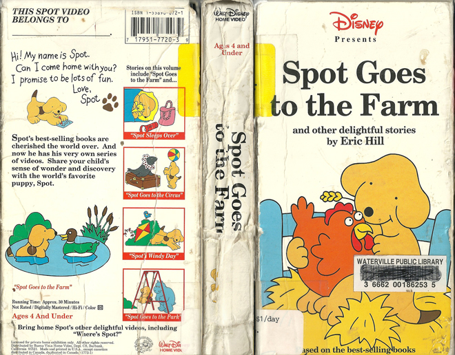 SPOT GOES TO THE FARM VHS COVER