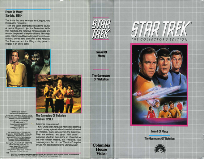 STAR TREK : ERRAND OF MERCY, VHS COVERS - SUBMITTED BY GEMIE FORD