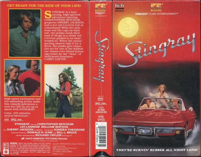 STINGRAY VHS, ACTION VHS COVER, HORROR VHS COVER, BLAXPLOITATION VHS COVER, HORROR VHS COVER, ACTION EXPLOITATION VHS COVER, SCI-FI VHS COVER, MUSIC VHS COVER, SEX COMEDY VHS COVER, DRAMA VHS COVER, SEXPLOITATION VHS COVER, BIG BOX VHS COVER, CLAMSHELL VHS COVER, VHS COVER, VHS COVERS, DVD COVER, DVD COVERS