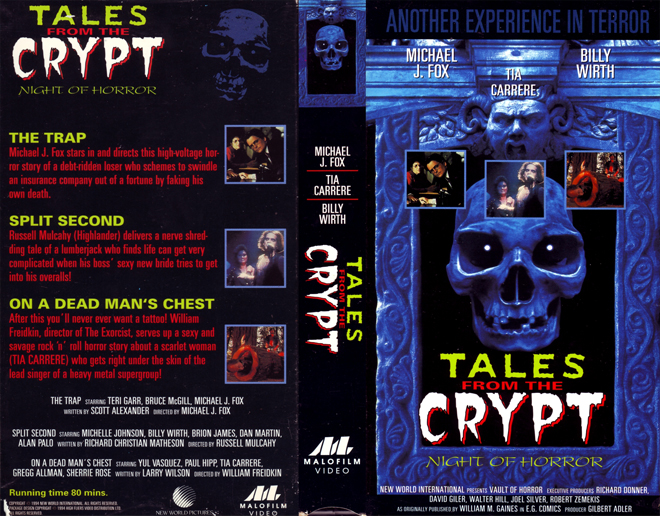 TALES FROM THE CRYPT NIGHT OF HORROR VHS COVER