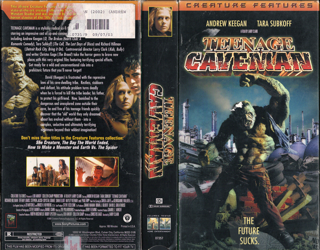 TEENAGE CAVEMAN VHS COVER