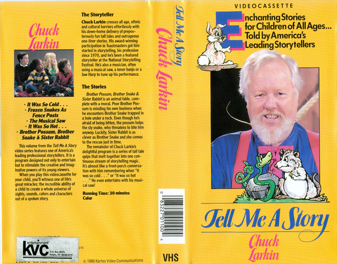 TELL ME A STORY WITH CHUCK LARKIN VHS COVER