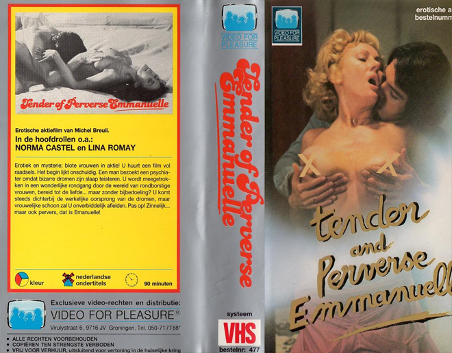 TENDER AND PERVERSE EMMANUELLE VHS COVER