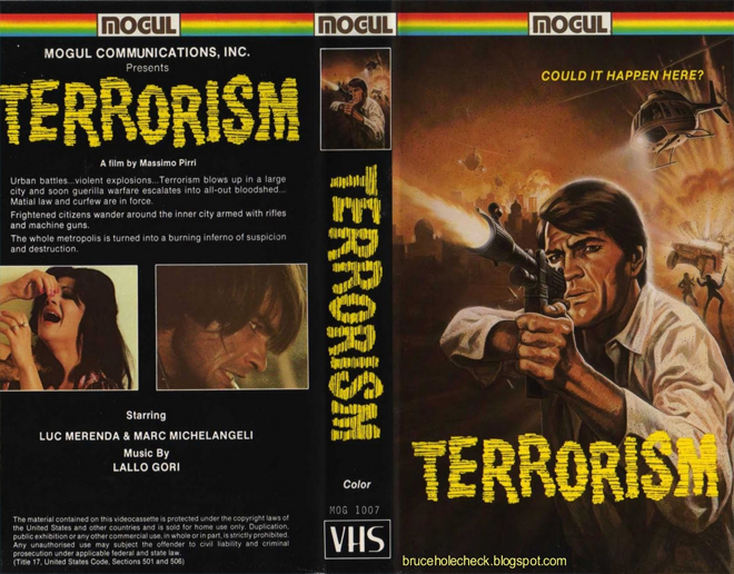 TERRORISM VHS COVER