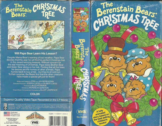 THE BERENSTAIN BEARS CHRISTMAS TREE VHS COVER