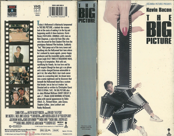 THE BIG PICTURE KEVIN BACON VHS COVER