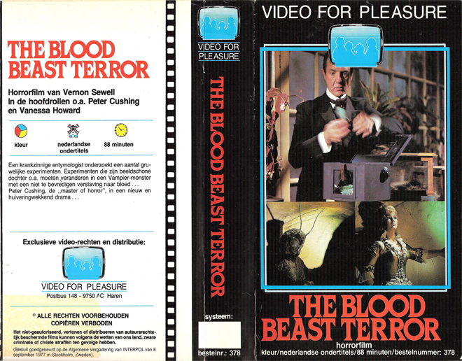 THE BLOOD BEAST TERROR, BIG BOX, HORROR, ACTION EXPLOITATION, ACTION, HORROR, SCI-FI, MUSIC, THRILLER, SEX COMEDY,  DRAMA, SEXPLOITATION, VHS COVER, VHS COVERS, DVD COVER, DVD COVERS