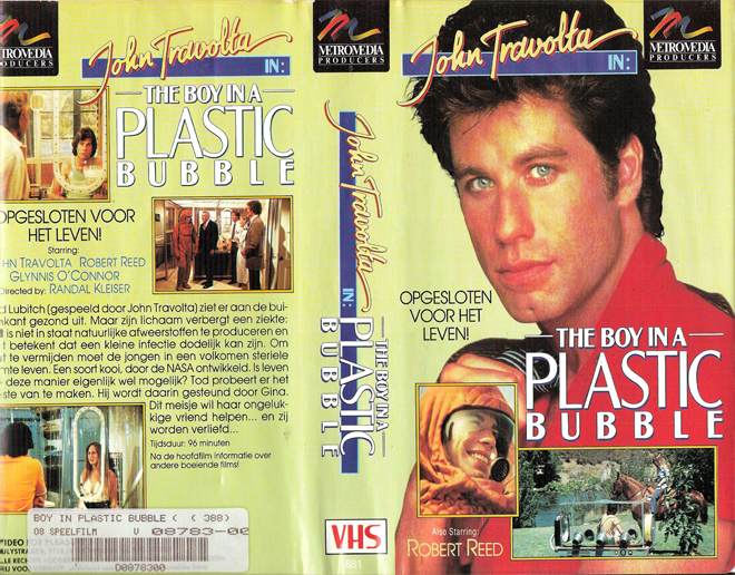 THE BOY IN A PLASTIC BUBBLE, VHS COVER, VHS COVERS