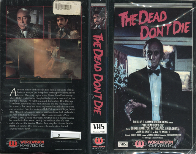 THE DEAD DONT DIE VHS COVER