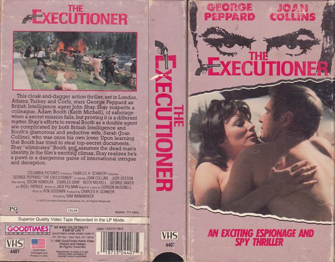 THE EXECUTIONER JOAN COLLINS VHS COVER