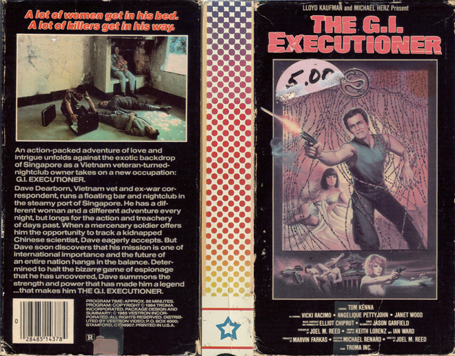 THE GI EXECUTIONER VHS COVER, VHS COVERS
