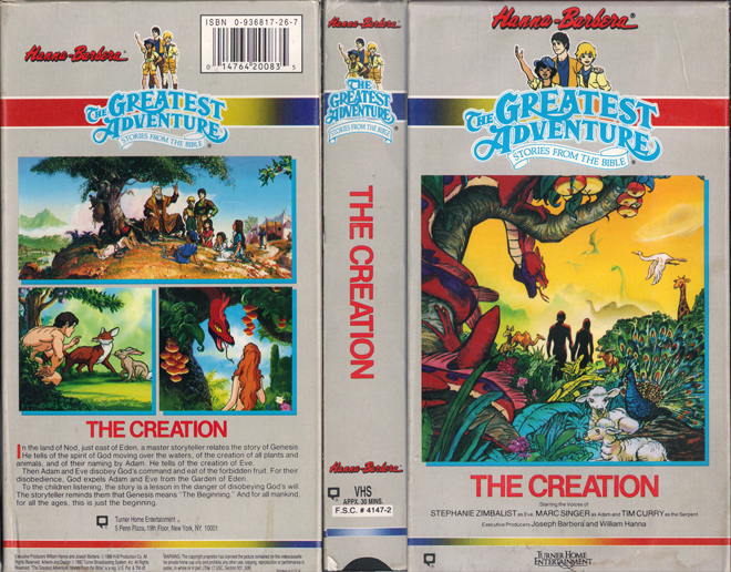 THE GREATEST ADVENTURE STORIES OF THE BIBLE : THE CREATION VHS COVER