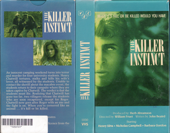 THE KILLER INSTINCT VHS COVER