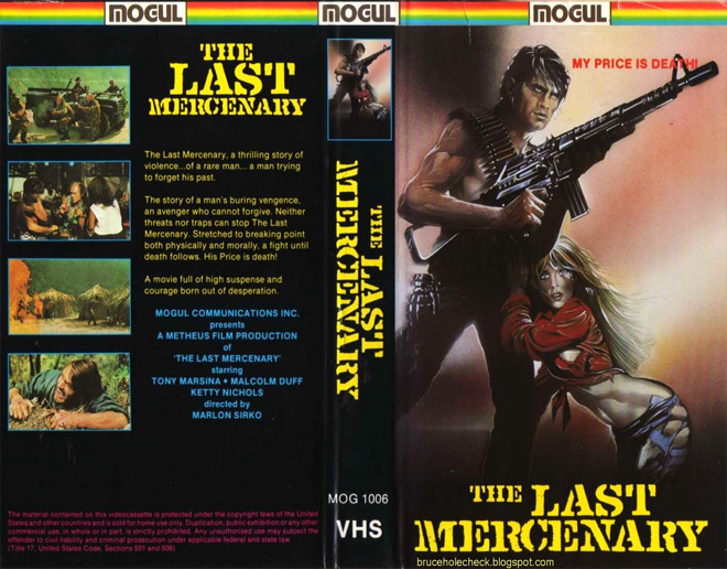 THE LAST MERCENARY MOGUL VIDEO VHS COVER