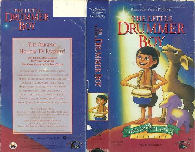 THE LITTLE DRUMMER BOY VHS COVER, VHS COVERS