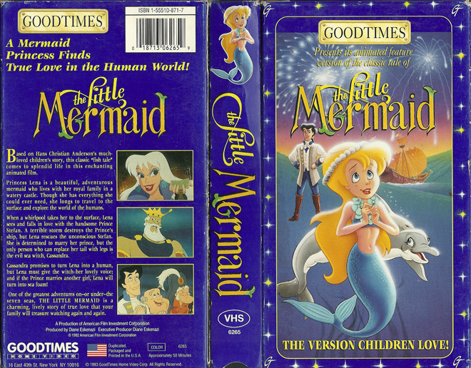 THE LITTLE MERMAID VHS COVER