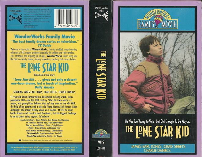 THE LONE STAR KID WONDERWORKS FAMILY MOVIE VHS COVER