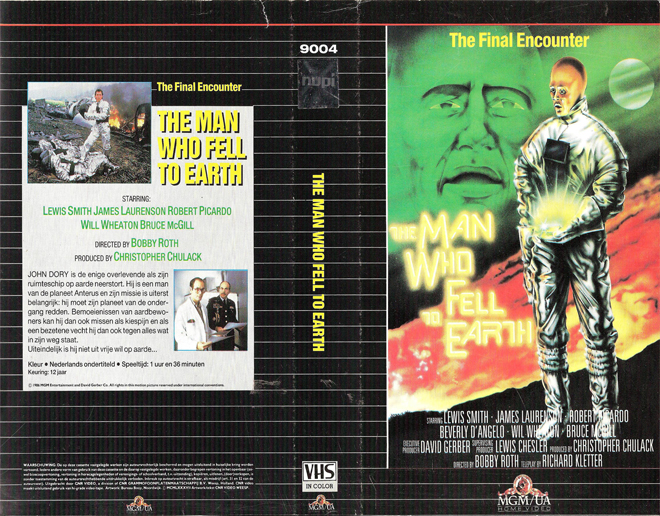 THE MAN WHO FELL TO EARTH VHS COVER