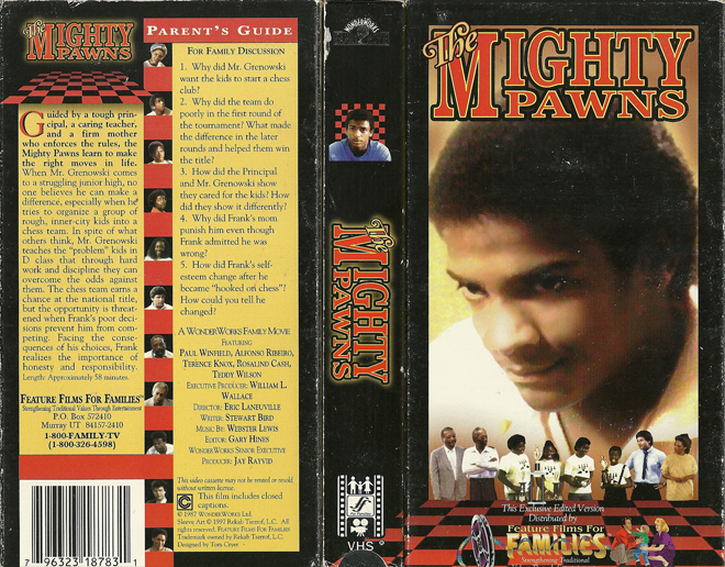 THE MIGHTY PAWNS WONDERWORKS FAMILY MOVIE VHS COVER