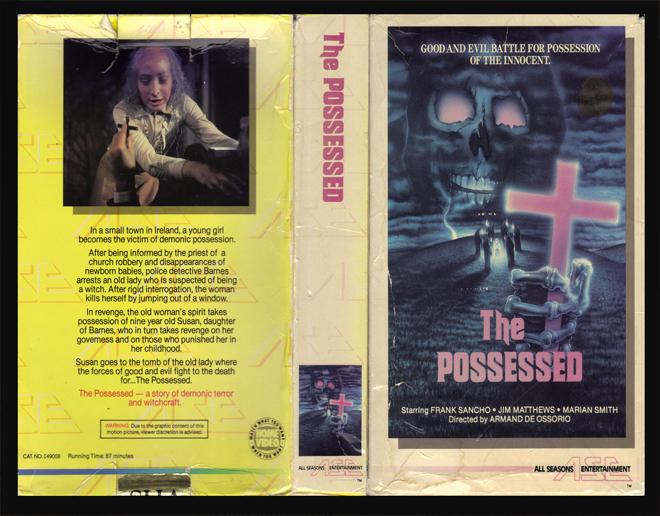 THE POSSESSED, BIG BOX, HORROR, ACTION EXPLOITATION, ACTION, HORROR, SCI-FI, MUSIC, THRILLER, SEX COMEDY,  DRAMA, SEXPLOITATION, VHS COVER, VHS COVERS, DVD COVER, DVD COVERS