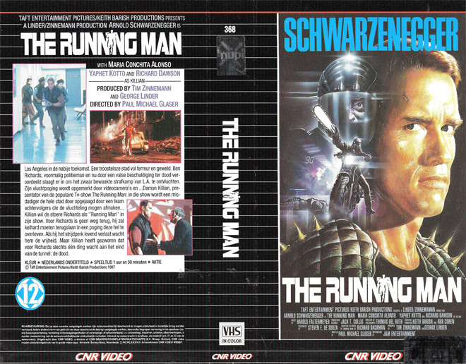 THE RUNNING MAN VHS COVER