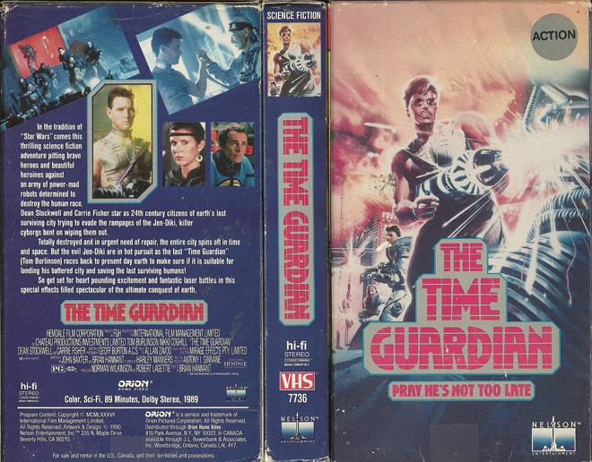THE TIME GUARDIAN ORION HOME VIDEO VHS COVER