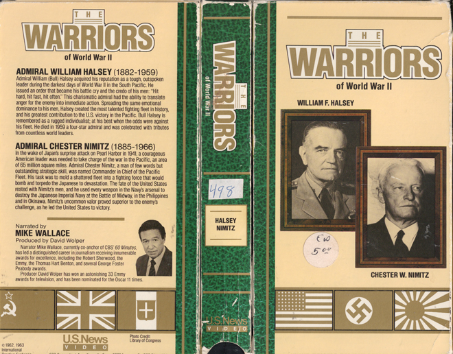 THE WARRIORS OF WORLD WAR 2 VHS COVER, VHS COVERS