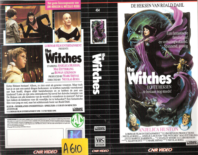 THE WITCHES VHS COVER, VHS COVERS