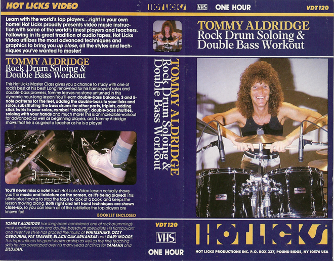 TOMMY ALDRIDGE : HOT LICKS VHS COVER
