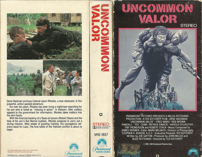 UNCOMMON VALOR PARAMOUNT HOME VIDEO VHS COVER