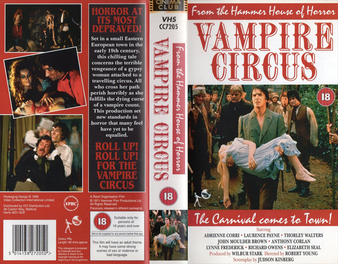 VAMPIRE CIRCUS VHS COVER