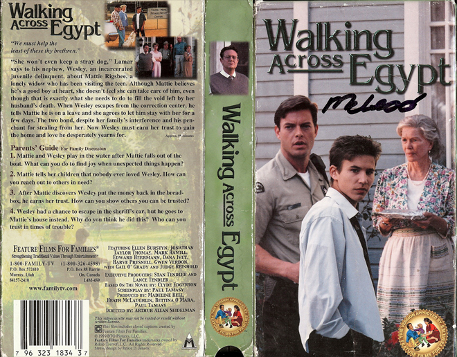 WALKING ACROSS EGYPT VHS COVER