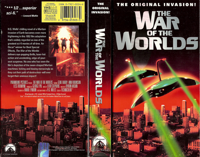 WAR OF THE WORLDS VHS COVER