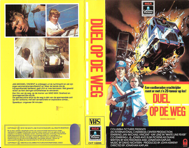 WHITE LINE FEVER VHS COVER, VHS COVERS