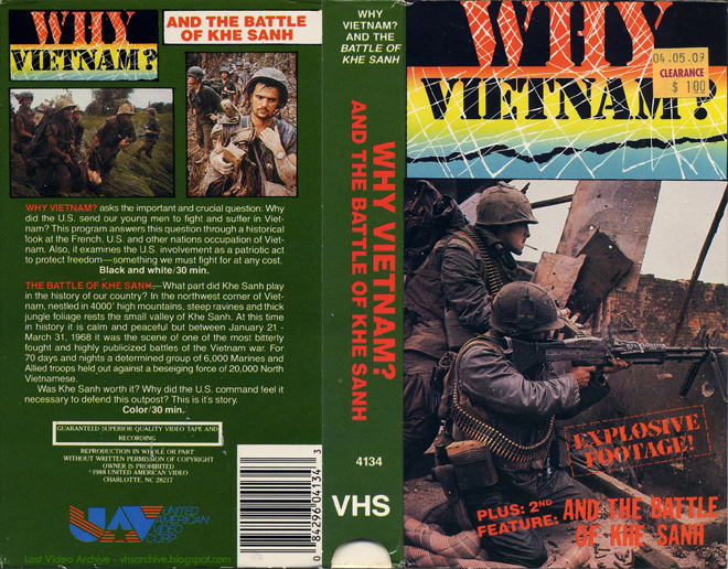 WHY VIETNAM? VHS COVER, VHS COVERS