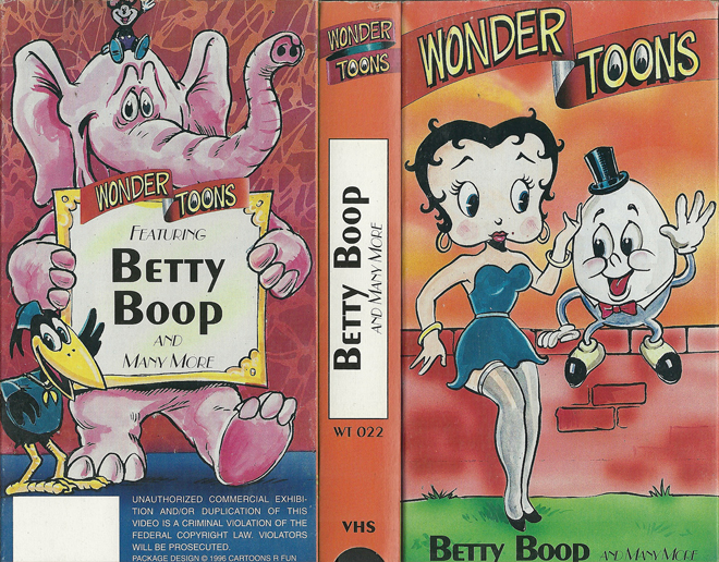 WONDER TOONS FEATURING BETTY BOOP VHS COVER