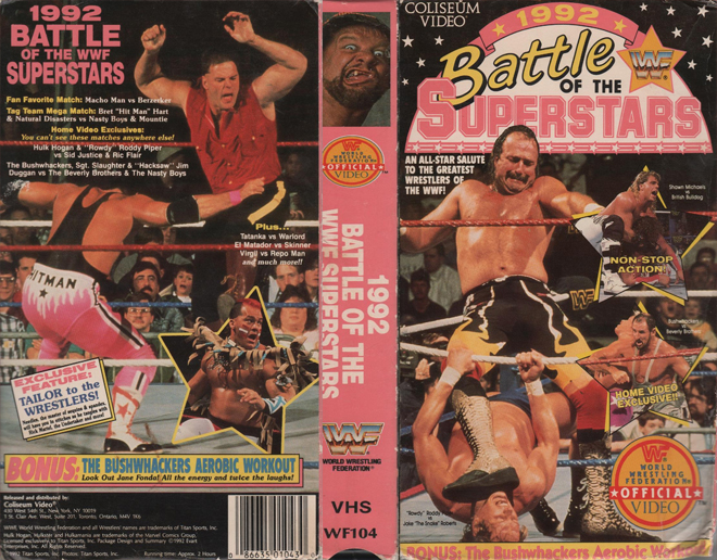 WWF 1992 BATTLE OF THE SUPERSTARS VHS COVER