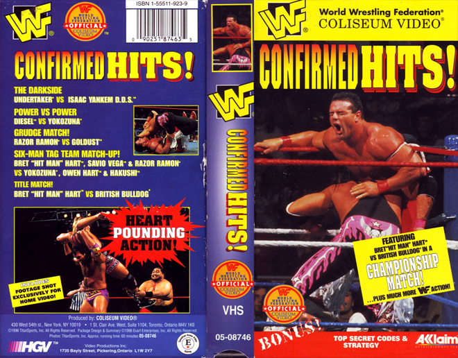 WWF CONFIRMED HITS VHS COVER