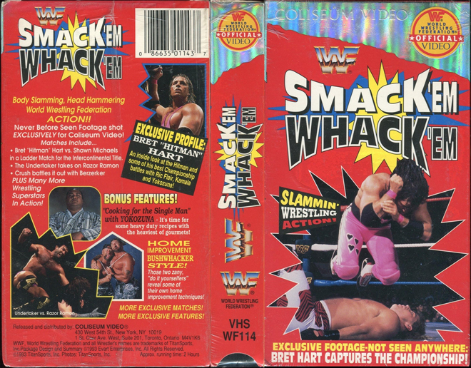 WWF SMACK EM WHACK EM VHS COVER