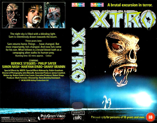 XTRO HORROR MOVIE COVER, ACTION VHS COVER, HORROR VHS COVER, BLAXPLOITATION VHS COVER, HORROR VHS COVER, ACTION EXPLOITATION VHS COVER, SCI-FI VHS COVER, MUSIC VHS COVER, SEX COMEDY VHS COVER, DRAMA VHS COVER, SEXPLOITATION VHS COVER, BIG BOX VHS COVER, CLAMSHELL VHS COVER, VHS COVER, VHS COVERS, DVD COVER, DVD COVERS