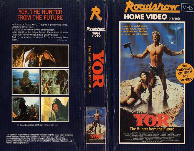 YOR -THE HUNTER FROM THE FUTURE, VHS COVERS