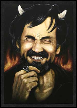 Charles Manson is Card Number 5 from the New Serial Killer Trading Cards