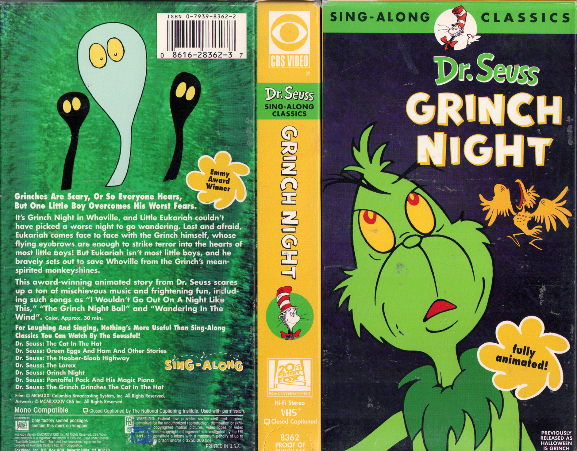 Dr Seuss Vhs Sing Along Classics Grinch Night Hoober - vrogue.co