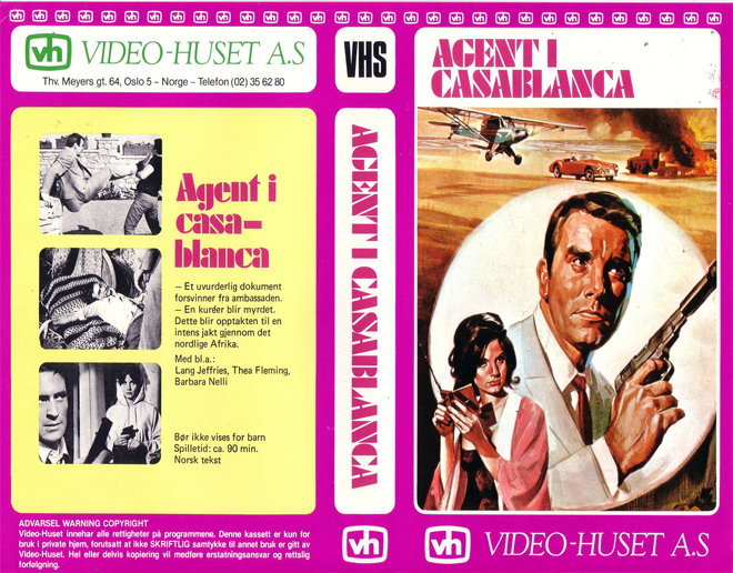 AGENT I CASABLANCA THRILLER ACTION HORROR SCIFI, ACTION VHS COVER, HORROR VHS COVER, BLAXPLOITATION VHS COVER, HORROR VHS COVER, ACTION EXPLOITATION VHS COVER, SCI-FI VHS COVER, MUSIC VHS COVER, SEX COMEDY VHS COVER, DRAMA VHS COVER, SEXPLOITATION VHS COVER, BIG BOX VHS COVER, CLAMSHELL VHS COVER, VHS COVER, VHS COVERS, DVD COVER, DVD COVERS
