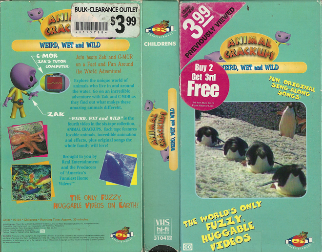 ANIMAL CRACKERS WEIRD WET AND WILD VHS COVER