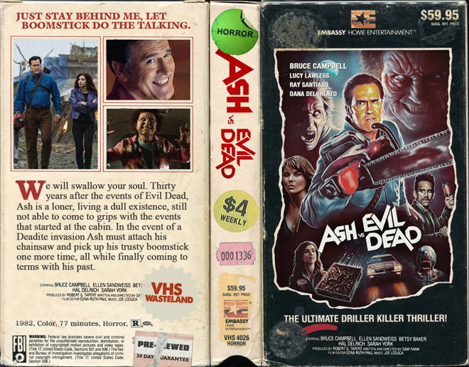 ASH VS THE EVIL DEAD CUSTOM VHS COVER