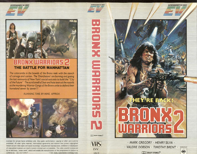 BRONX WARRIORS 2 VHS COVER