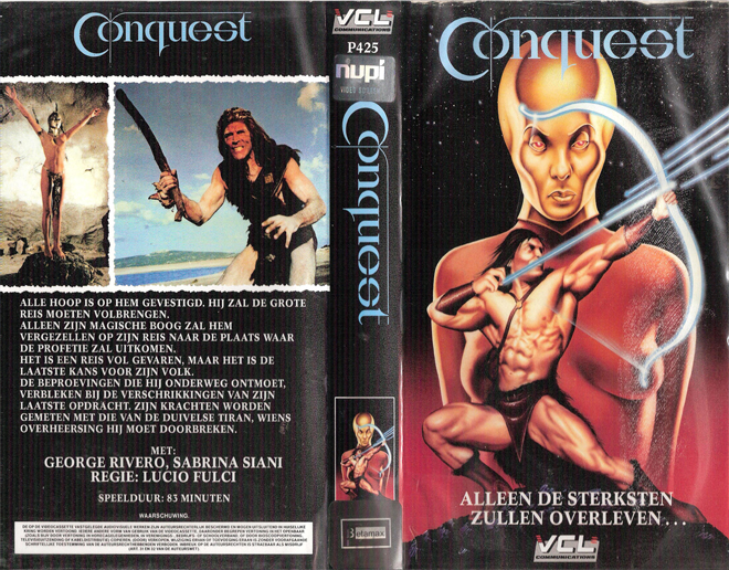CONQUEST SCIFI VHS COVER